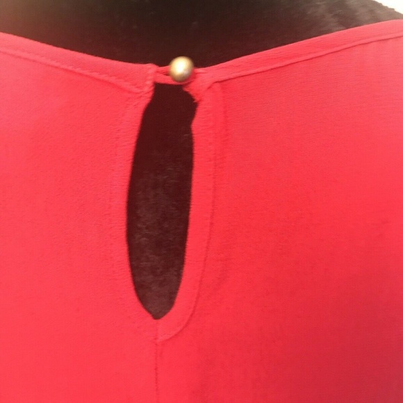 NWT Mossimo Women's Red Peasant Blouse - Picture 5 of 7